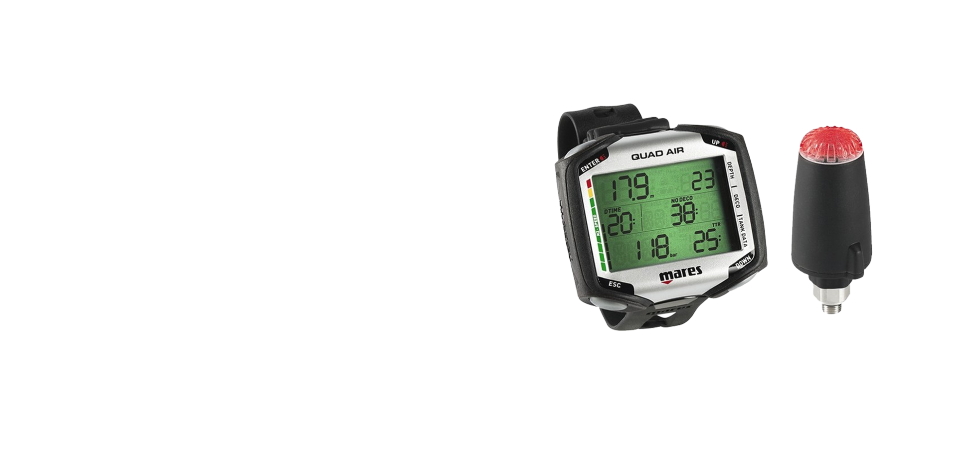 Ordinateur Quad Air + Emetteur Mares + Diver Bag